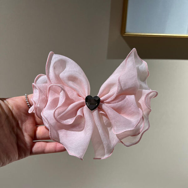 Summer French Mesh Bow Hair Clip