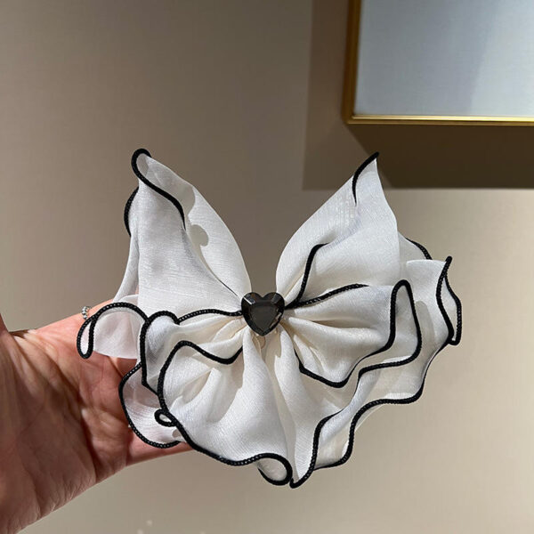 Summer French Mesh Bow Hair Clip