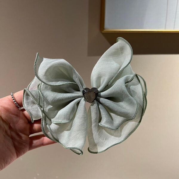 Summer French Mesh Bow Hair Clip - Image 4