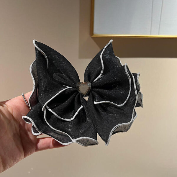 Summer French Mesh Bow Hair Clip