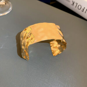 Gold Pleated Bracelet