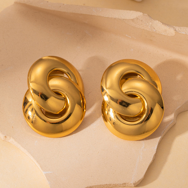 Gold Plated Waterproof Stud Earrings