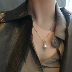 Natural Baroque Freshwater Pearl Pendant Necklace