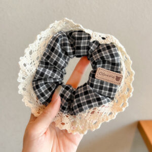 French Style Lace Large Intestine Hair Ring Women